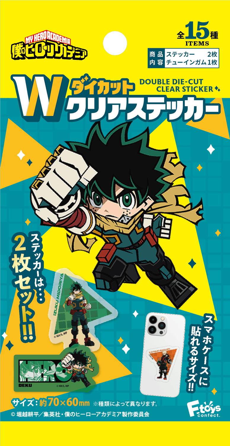 Shokugan: Boku no Hero Academia - Double Die-Cut Clear Sticker & Gum (15 Packs Box) (Candy...