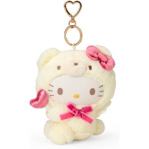 Sanrio Characters: Plush Mascot Keychain - Hello Kitty (Angel Bear Kigurumi Ver.) [Sanrio]