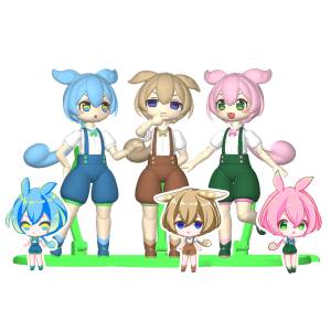 Tohoku Zunko / Zundamon Project: Mochimon Box Set 1/12 - Plafia Plastic Model (Limited + Bonus) [Plum]