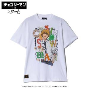 Chainsaw Man Reze Arc x glamb: T-Shirt (L) - Denji (White Ver.) (Limited Edition) [Bandai]