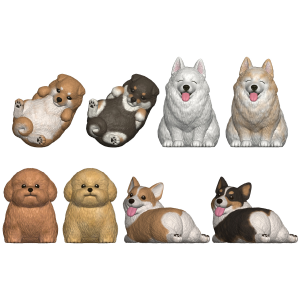 Shokugan: Dog! - Mochiri Kororin Mascots & Gum Vol.2 (12 Packs Box) [Bandai]
