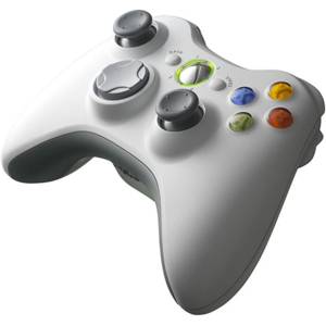 Manette sans fil - Blanche (Officiel Microsoft) [X360 - Occasion / Loose]