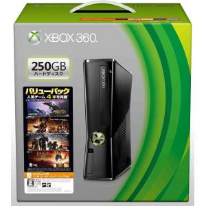 Xbox 360 Slim Liquid Black (250GB) - Value Pack [Occasion BE]