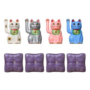 PuriPura Figure Play: Petit Maneki Neko (Lucky Cat) Vol.1 1/12 (Set of 4) (Plastic Model) [DIG]