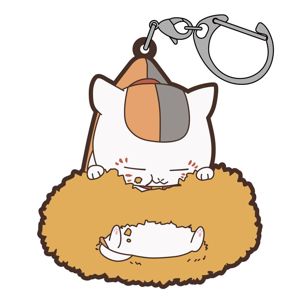 Natsume's Book of Friends: Rubber Pinch Keychain - Nyanko Sensei & Fried Calamari [COSPA]