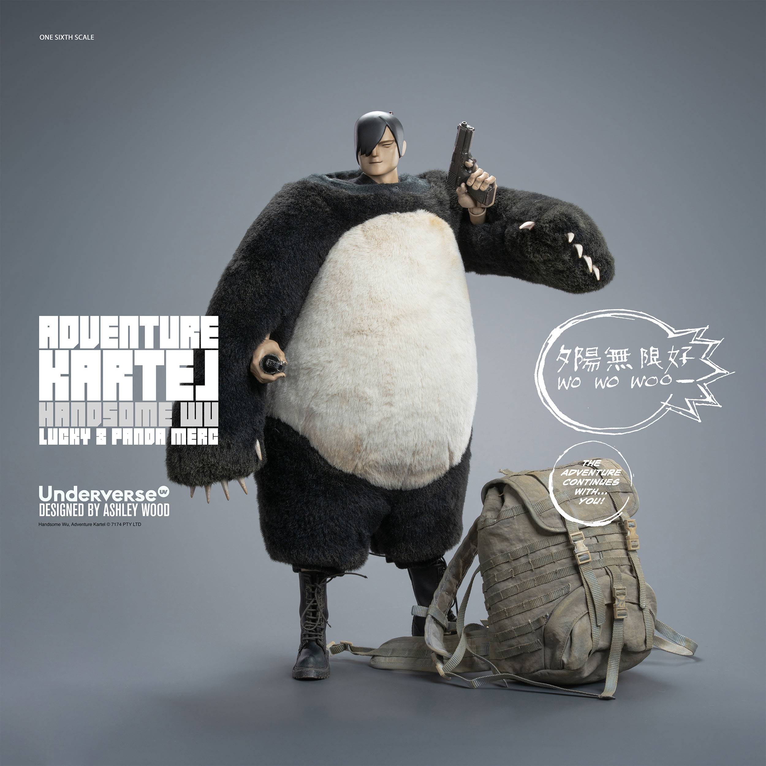 Action Figure: Adventure Kartel - Handsome Wu (Lucky 8 Panda Merc