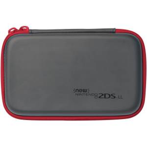 New Nintendo 2DS LL - Slim Hard Pouch - Black x Red [Used / Loose]