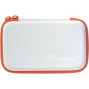 New Nintendo 2DS LL - Slim Hard Pouch - White x Orange [Used / Loose]