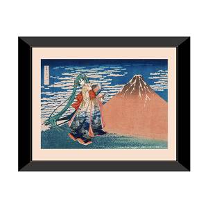 Hatsune Miku x Hokusai: 36 Views of Mount Fuji Series - Art Frame - Fine Wind, Clear Morning [Presence]
