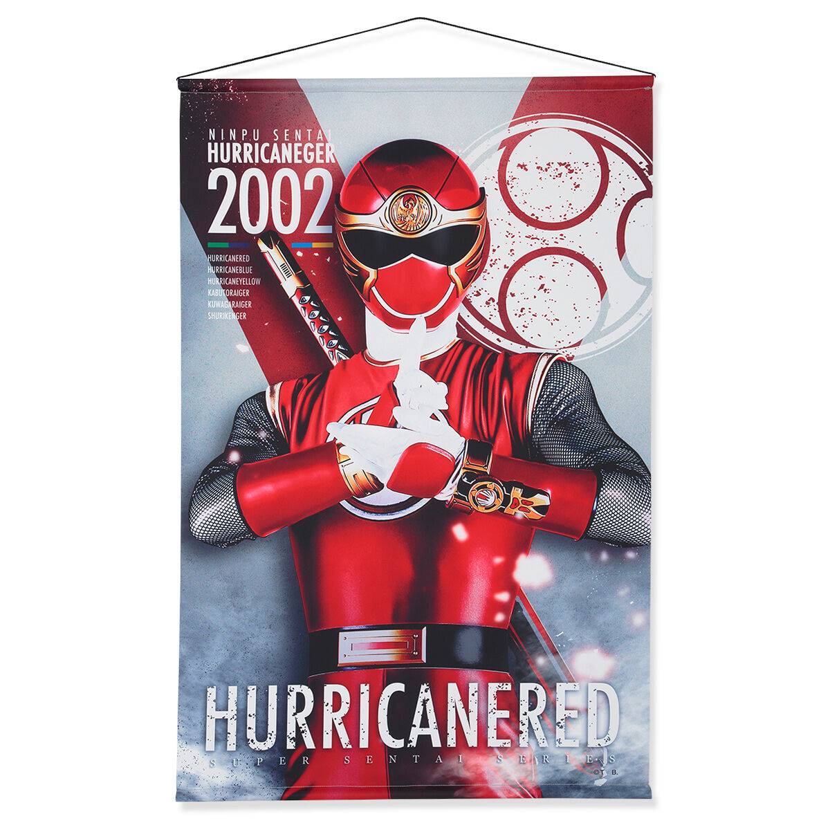 Ninpuu Sentai Hurricanger (Power Rangers Ninja Storm): B2 Suede Tapestry - Hurricanered [B...