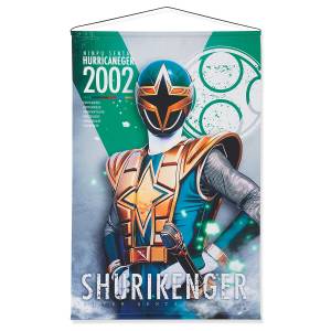 Ninpuu Sentai Hurricanger (Power Rangers Ninja Storm): B2 Suede Tapestry - Shurikenger [Bandai]
