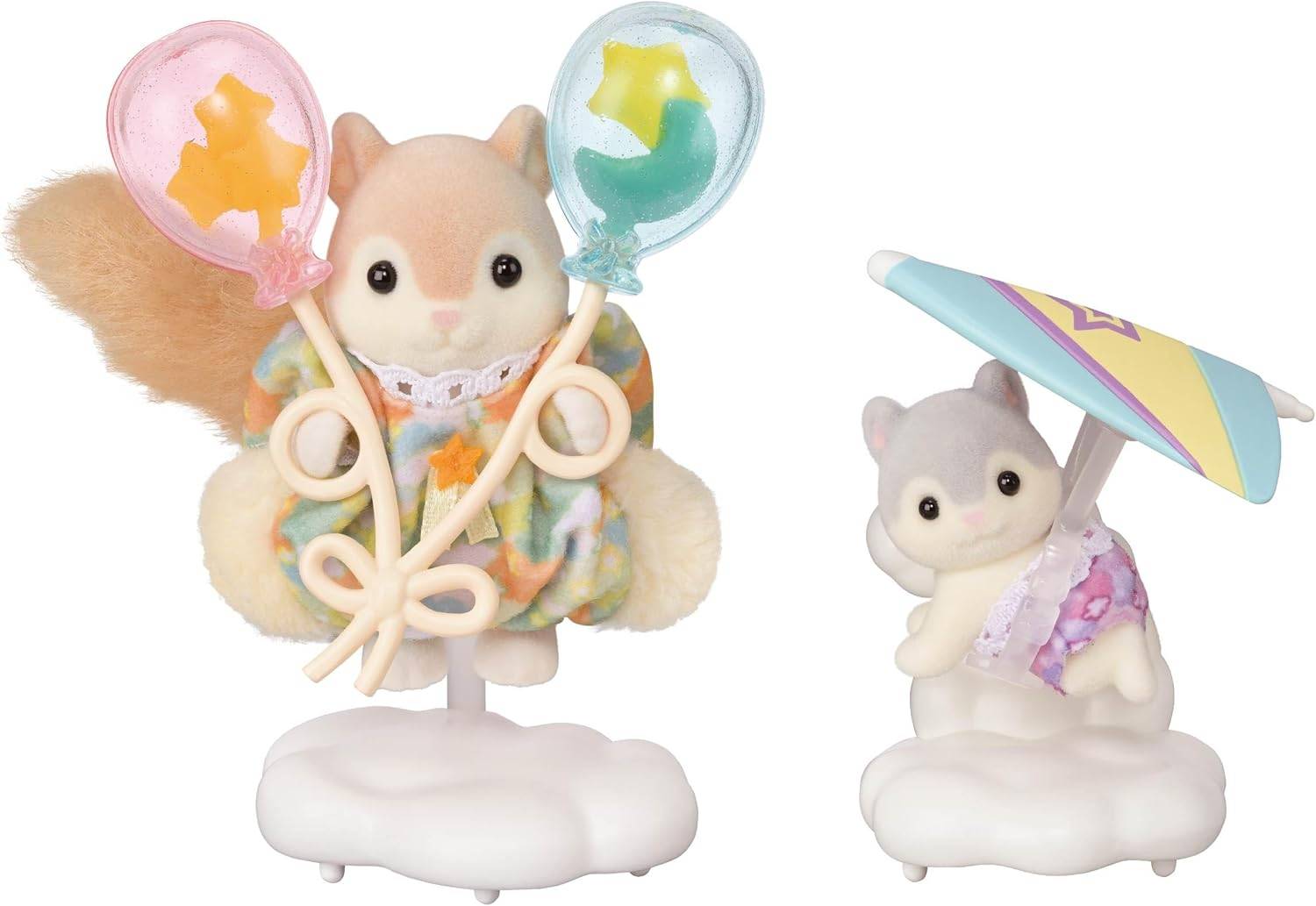Sylvanian Families Dolls: FS-65 Momonga Family - Flying Squirrel Siblings & Sky Walk Set [...