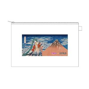 Hatsune Miku x Hokusai: Pouch - 36 Views of Mount Fuji Series (Fine Wind Clear Morning) [Presence]