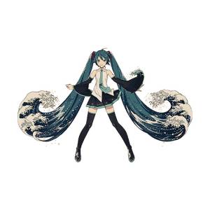 Hatsune Miku x Hokusai: Plush Toy - 36 Views of Mount Fuji (Wave Ver.) [Good Smile Company]