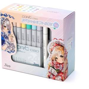 .Too Copic Ciao: Flowers Illustration Markers Special Gift - 24 Colors [Copic]