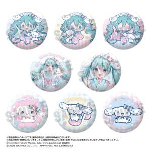 Hatsune Miku x Cinnamoroll: Glitter Badge Collection - Dreamy Sakura Ver. (8 Pack Box) [Anicraft]