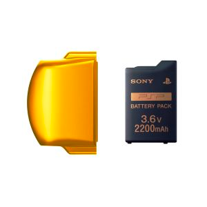 Battery Pack 3.6V 2200mAh + Battery Cover PSP 3000 (Bright Yellow) [Occasion / Loose]