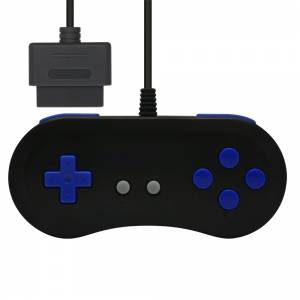 16Bit Controller (Black Blue) [SFC - Used / Loose]