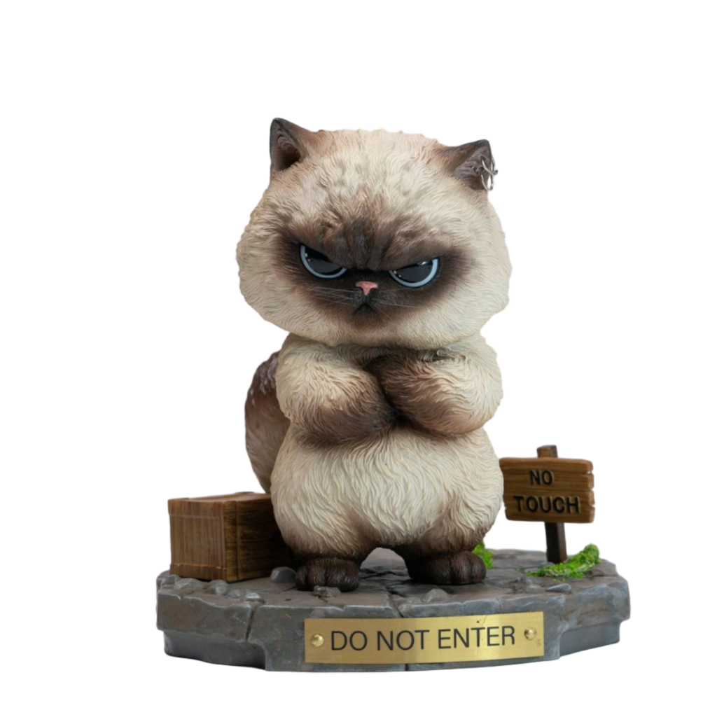 Animal Statue Series: Angry Cat B (Do Not Enter) [JXK Studio