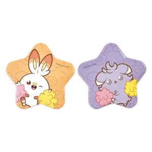 Pokémon Poképeace: Scorbunny & Espurr - Star-Shaped Badge (Set of 2) [The Pokémon Company]