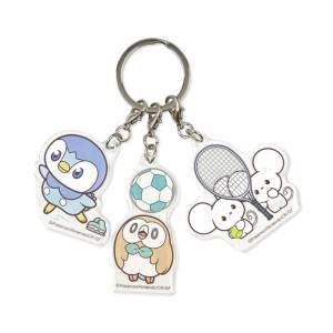 Pokémon Poképeace: Piplup & Rowlet & Tandemaus - 3-Piece Acrylic Keychain [The Pokémon Company]