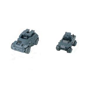 3 Min Project: WILDCAT & PORCUPINE Combat Vehicles 1/18 - Plastic Model (Gray) [SHEIK MAINLAND]