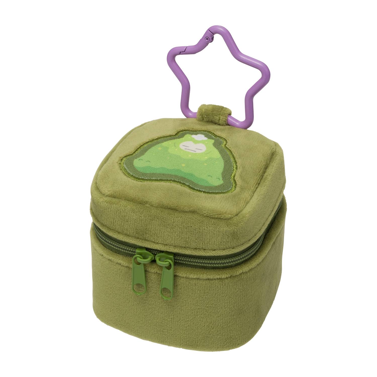 pokoさん　0203 Pokémon Pokopia: Snorlax (Mosslax) - Square Pouch with Carabiner