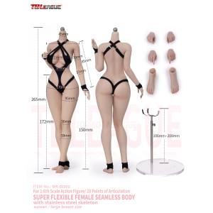 Alluring Kitty Girl: Platinum Silicone Female Body 1/6 - Large Bust (Tanned Skin) [TB League]
