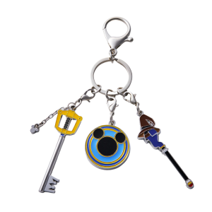Kingdom Hearts: Metal Keychain - Kingdom Key, Mage's Staff, Knight's Shield (Reissue) [Square Enix]