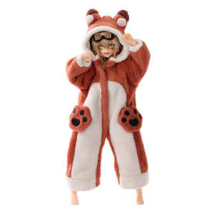 Doll Outfit: Bear Kigurumi Pajama Set 1/12 [Hasuki]