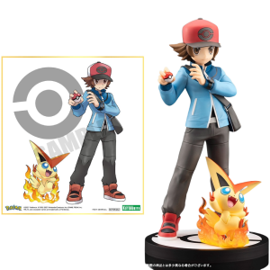 ARTFX J: Pokémon Black & White - Hilbert & Victini 1/8 (Limited + Bonus) [Kotobukiya]