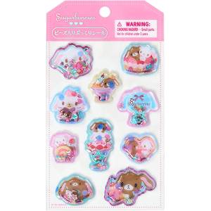 Sanrio Characters: Beaded Puffy Stickers - Sugar Bunnies [Sanrio]