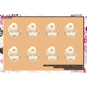GALHolic Vol.1: Unpainted Face Parts + Water-Slide Decals 1/10 - Customize Resin Kit Optional Parts Vol.6 [Amakuni]