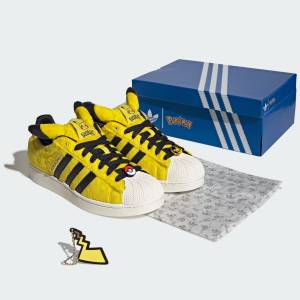 Pokémon x Adidas: SUPERSTAR II - Unisex Shoes/Sneakers Yellow - Pikachu (27.5cm) [The Pokémon Company x Adidas]