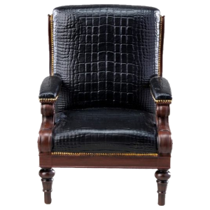 Classic Armchair: Black Crocodile Gentleman Armchair 1/12 [MMM Toys]