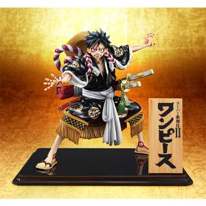 One Piece - Monkey D. Luffy Kabuki Replay / Black Ver. Limited Edition [Portrait Of Pirates] [Used]