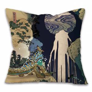 Monster Hunter - Ukiyoe Cushion Zinogre x Kisodaki [Goods]
